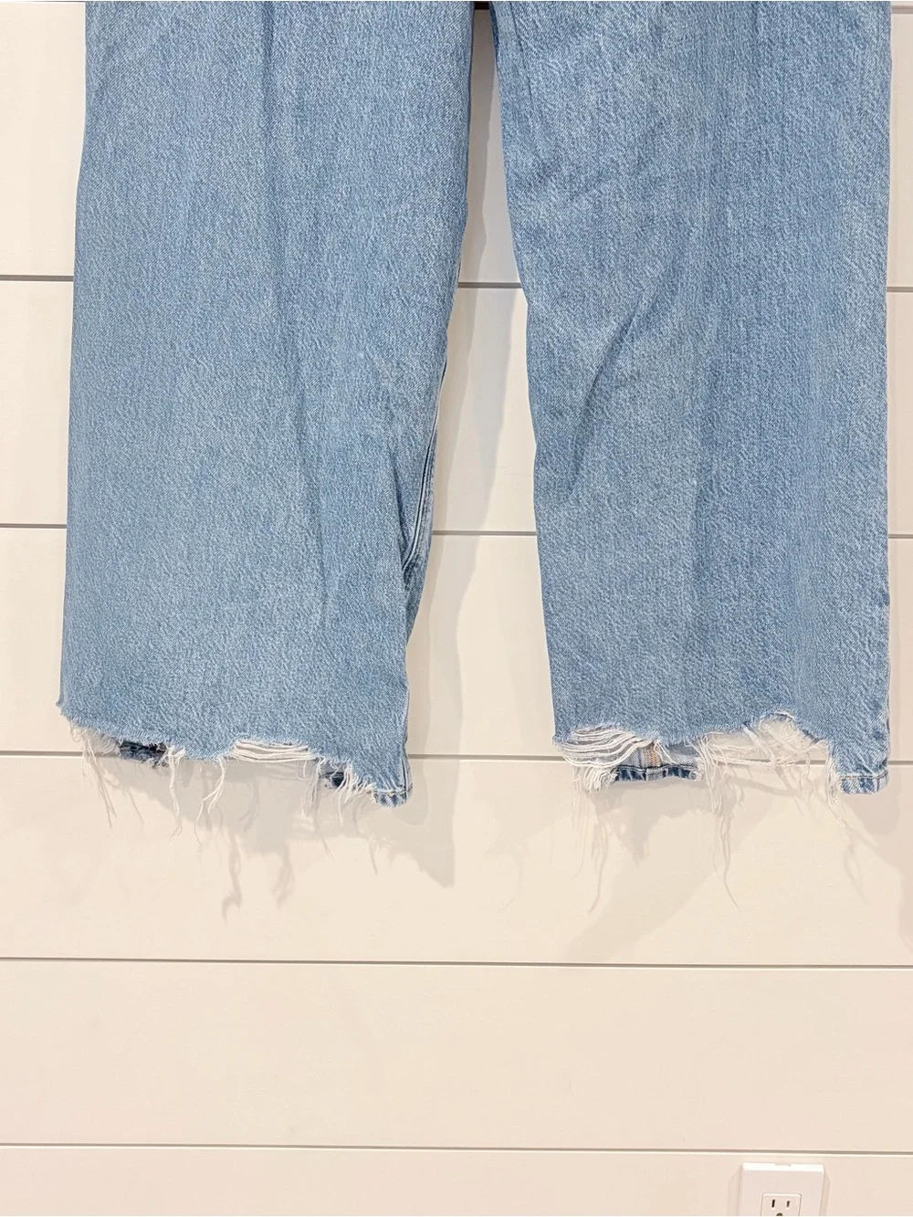 American Eagle Baggy Wide Leg Jeans Y2K Coastal Cowgirl Grungecore 8 - Picture 7 of 14